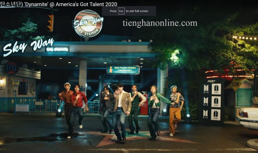 Lời bài hát “Dynamite” America’s Got Talent 2020 – BTS – Lyrics