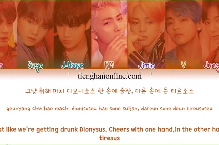 Lời bài hát Dionysus – BTS Lyrics
