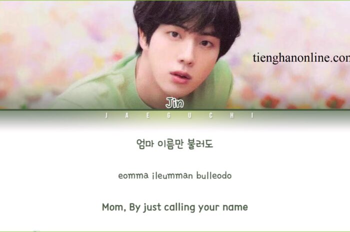 Lời bài hát Mom (엄마) Jin – BTS Lyrics