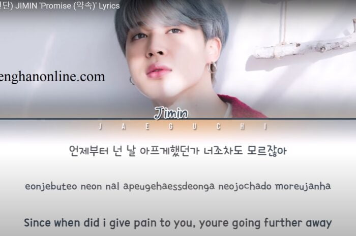 Lời bài hát Promise (약속) JIMIN – BTS Lyrics
